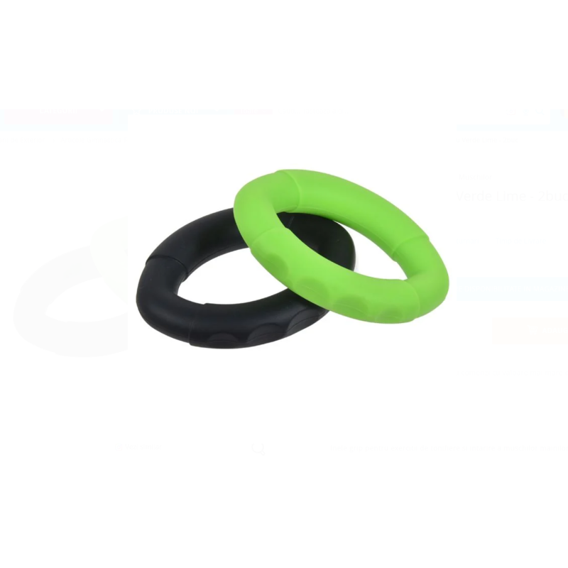 Inel Flexor Negru Verde Lime - Set 2 Buc