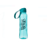 Sticla Sport din Plastic Turcoaz cu Capac si Print, 630 ml
