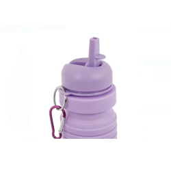 Sticla de Apa Pliabila din Silicon Lila 200-500 ml
