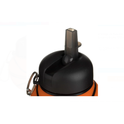 Sticla Apa Pliabila Minge de Baschet Portocalie din Silicon cu Breloc, 550 ml