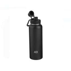 Sticla Izoterma din Otel Inoxidabil Negru Mat cu Maner 1.19 L  Descriere HTML