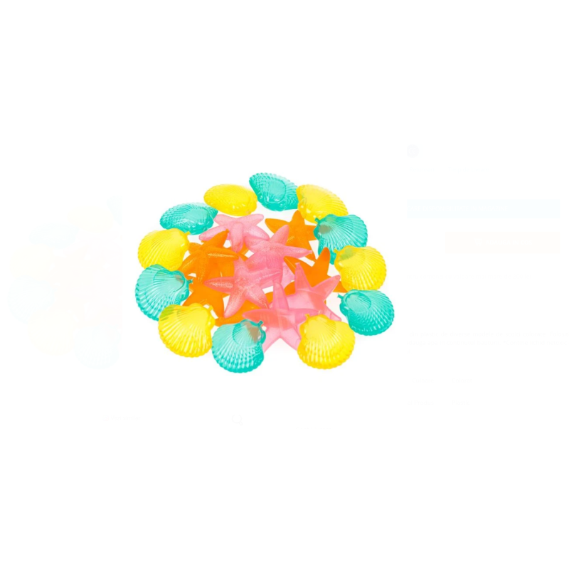 Set Cuburi Gheata Reutilizabile cu Model Scoici Colorate - 24 Buc