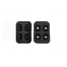 Forma pentru Gheata din Silicon Negru cu 4 Cranii, 11.5x8x4.5 cm