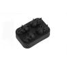 Forma pentru Gheata din Silicon Negru cu 4 Cranii, 11.5x8x4.5 cm