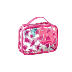 Set Recipiente Calatorie, 7 Accesorii, Geanta cu Design Pepene