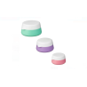 Set Recipiente din Silicon Roz, Lila si Verde Menta pentru Calatorie 10 ml, 20 ml si 30 ml - 3 Buc