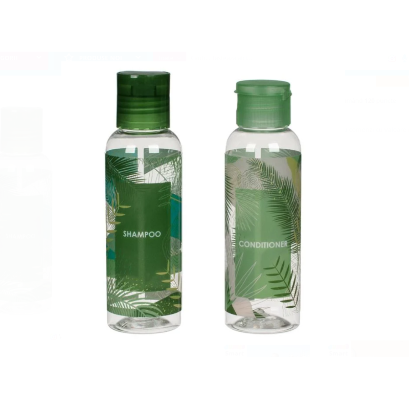 Set Sticle de Calatorie cu Frunze Tropicale 100 ml - 2 Buc
