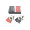 Set Carti de Joc Deluxe Laminat, Rosu si Negru - 2 Pachete