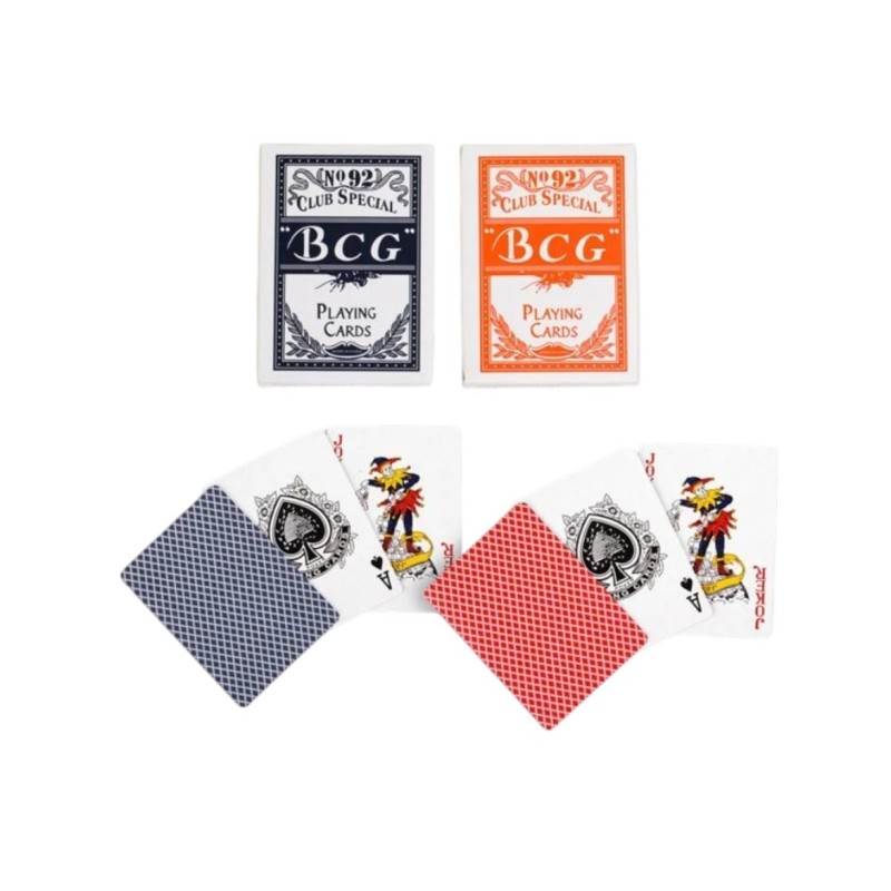 Set Carti de Joc din Hartie Rosu si Albastru - 2 Pachete