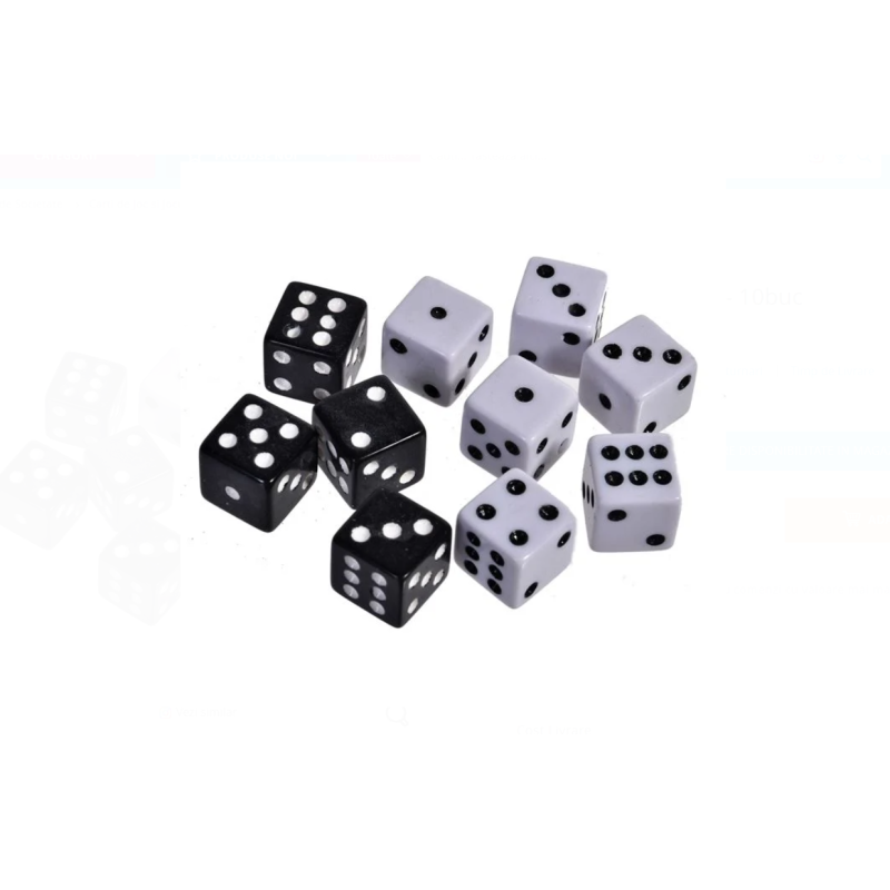 Set Zaruri Albe si Negre - 10 Buc