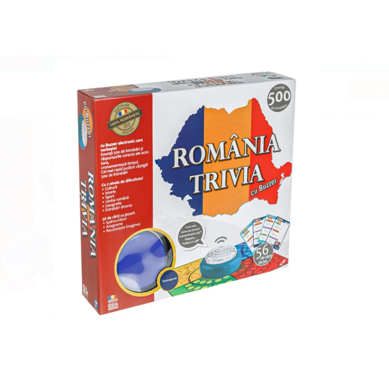 Joc de Societate Romania Trivia cu Buzzer Electronic