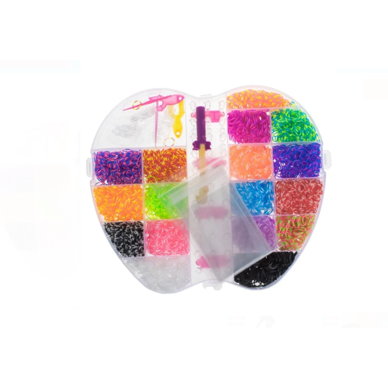 Set Elastice Colorate Rubber Band Loom Kit pentru Bratari - 4000 Piese