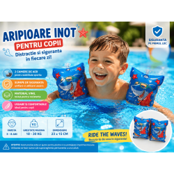 Aripioare Gonflabile Inot Rechin pentru Copii 3-6 Ani (19-30 kg)