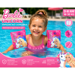 Aripioare Inot Barbie Unicorn Roz (3-6 Ani/18-30 kg)