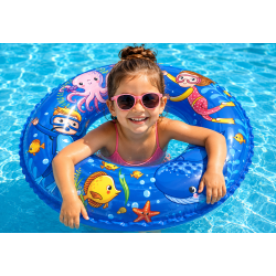 Colac Gonflabil Albastru Lumea Marina 60cm pentru Copii (3-6 Ani)