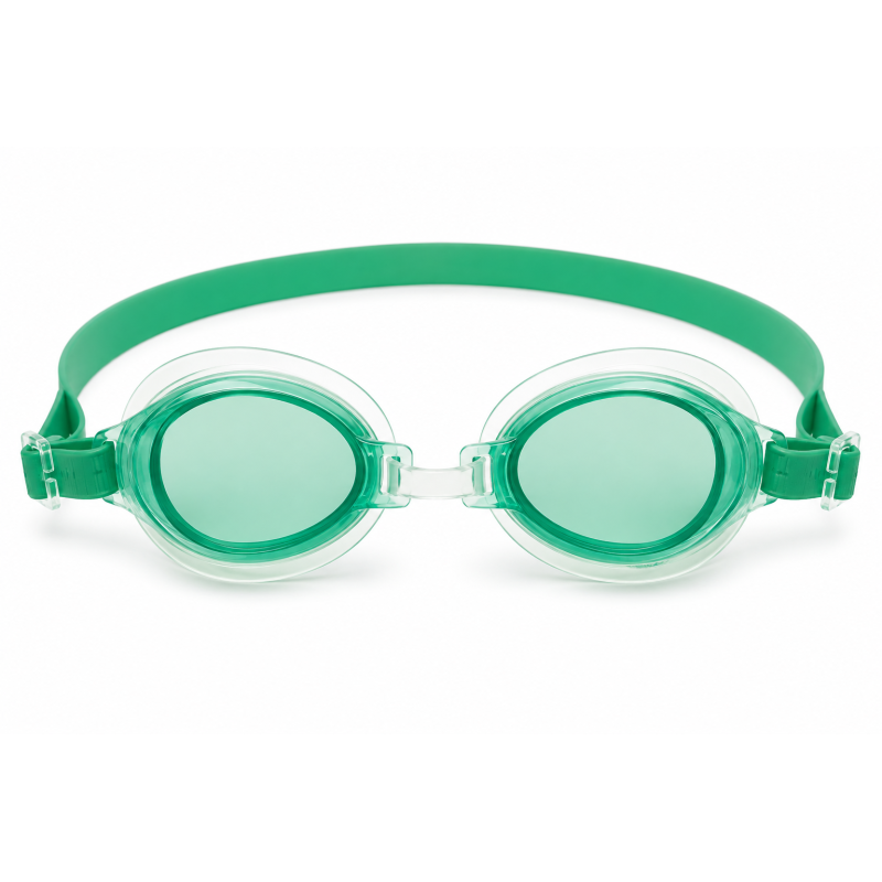 Ochelari Inot Verzi pentru Copii, Protectie UV, Banda Reglabila