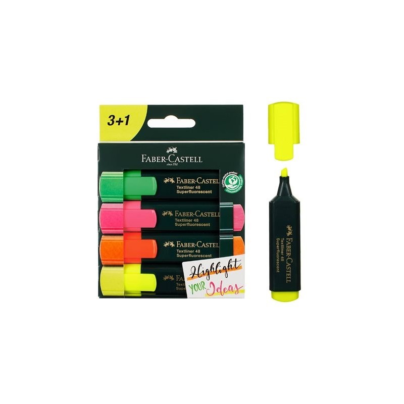 Evidentiatori FABER-CASTELL - 4buc