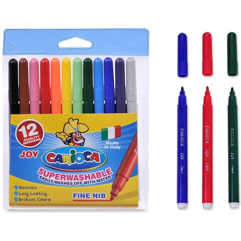 12 carioci lavabile cu varf subtire, Carioca