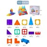 Set inteligent de constructie magnetic, Zanox®, 100 piese multicolore