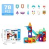 Set de constructie interactiv magnetic 3D, Zanox®, roller coaster cu bile, 78 piese,