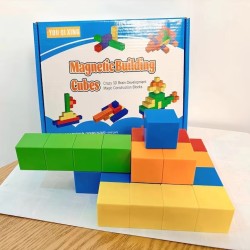 Set cuburi magnetice de constructie, 30 bucati