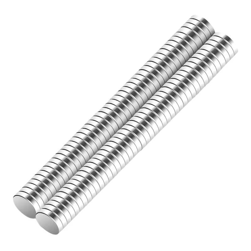 Magneti neodim rotunzi, 50 buc,10mm x 2.6 mm, argintiu