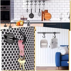 Set 10 carlige magnetice neodim, negru