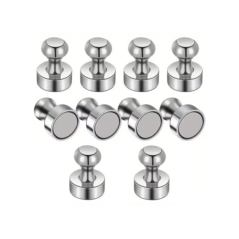 Set 10 magneti, 1.2 cm x 1.6 cm, argintiu