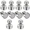 Set 10 magneti, 1.2 cm x 1.6 cm, argintiu
