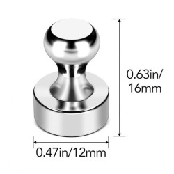 Set 10 magneti, 1.2 cm x 1.6 cm, argintiu