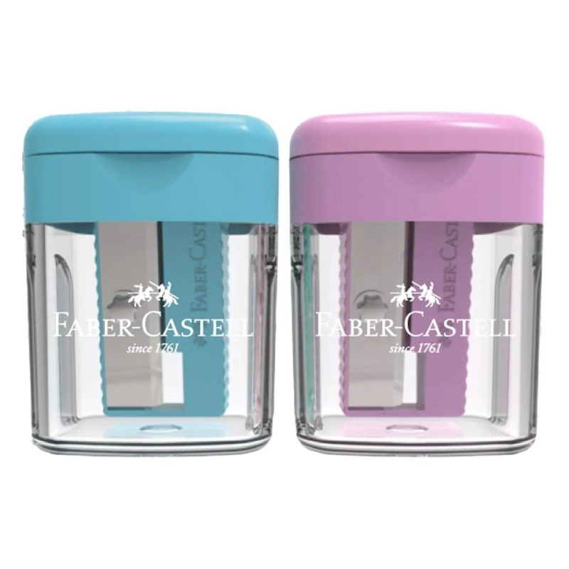 Set Ascutitori Faber-Castell Mini Bleu si Roz 2 Buc