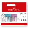Set Ascutitori Faber-Castell Mini Bleu si Roz 2 Buc