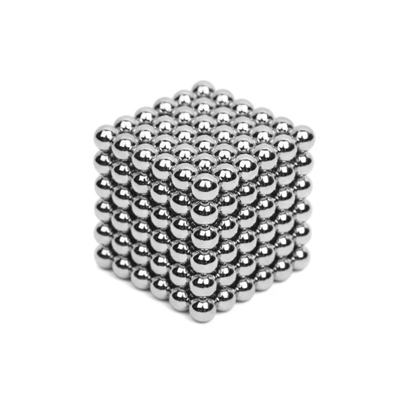 Bile magnetice 5mm, argintiu, 216 piese