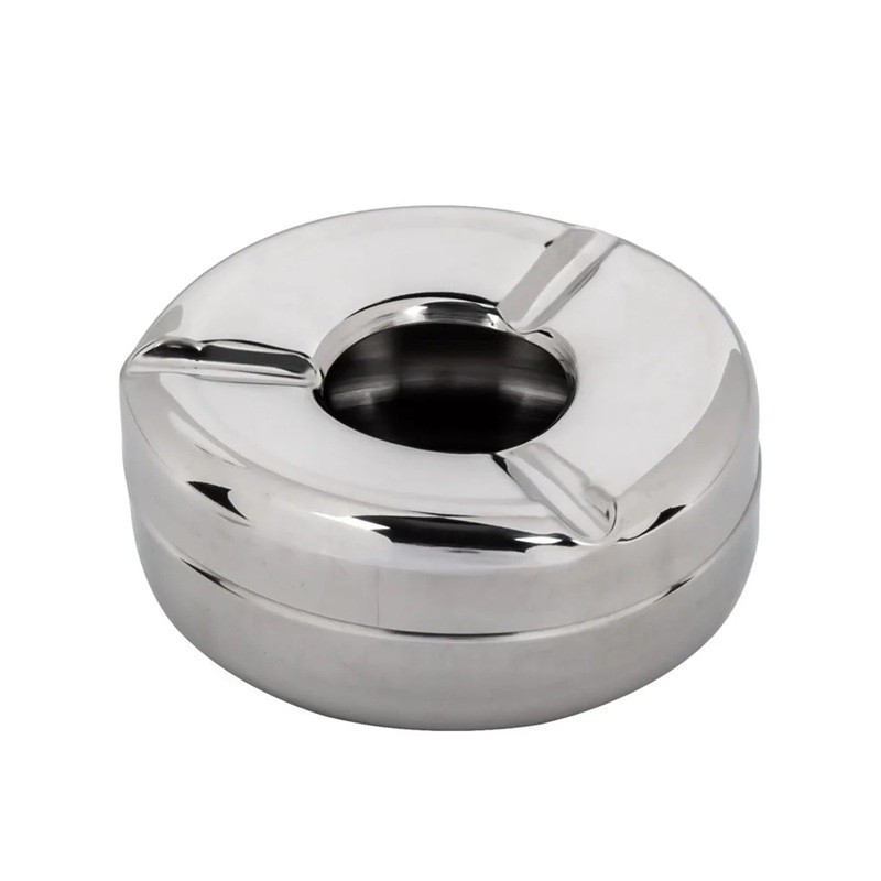 Scrumiera de Inox Rotunda Argintie Ø9.5x3.5cm