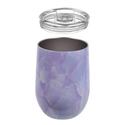 Pahar izotermic mov cu capac transparent 350 ml