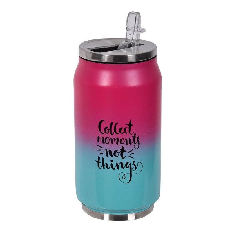 Pahar Termos din Otel Inoxidabil Capac cu Pai