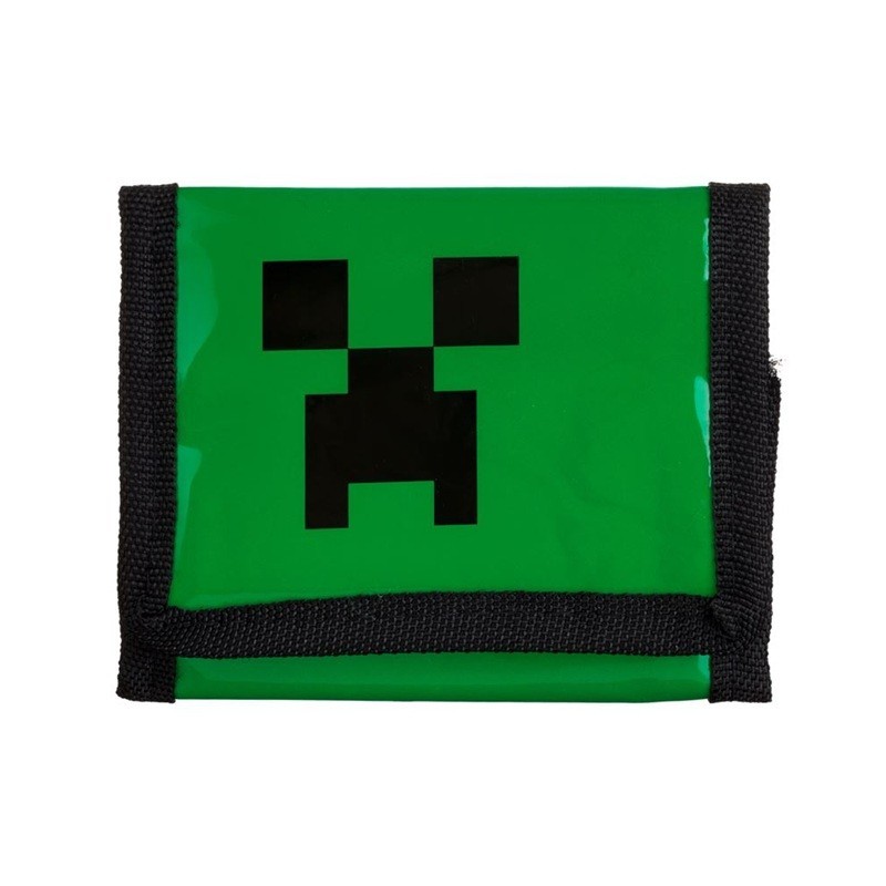 Portofel Verde Minecraft cu Scai pentru Copii 12.5x2x10cm