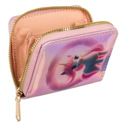 Portofel Roz Holografic cu Model Unicorn pentru Copii 10.5x9cm