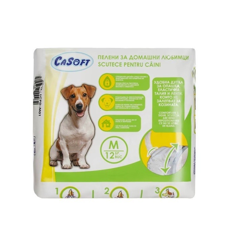 Scutece tip Pantaloni pentru Animale de Companie (medii) 44x32cm- 12buc