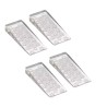 Set 4 opritoare pentru usa, Transparent, Material antiaderent, 9.5 x 1.5 x 4 cm
