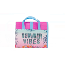 Rogojina Plaja ZANOX Tip Geanta Roz Ciel Summer Vibes cu Perna Gonflabila 180x86cm