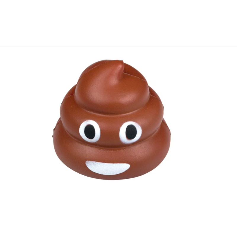 Jucarie Squishy Poop Anti-Stress, Slow Rising, Maro, 7.5x7.5cm