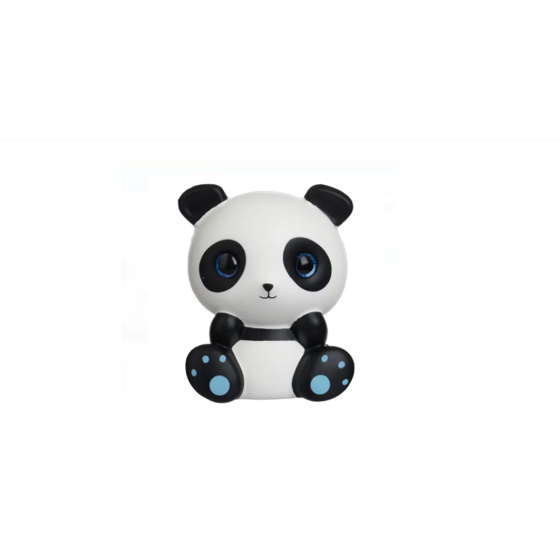 Jucarie Squishy Panda Alb Negru cu Ochi Mari 10x8x14cm