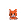 Jucarie Squishy Caine Portocaliu cu Ochi Mari