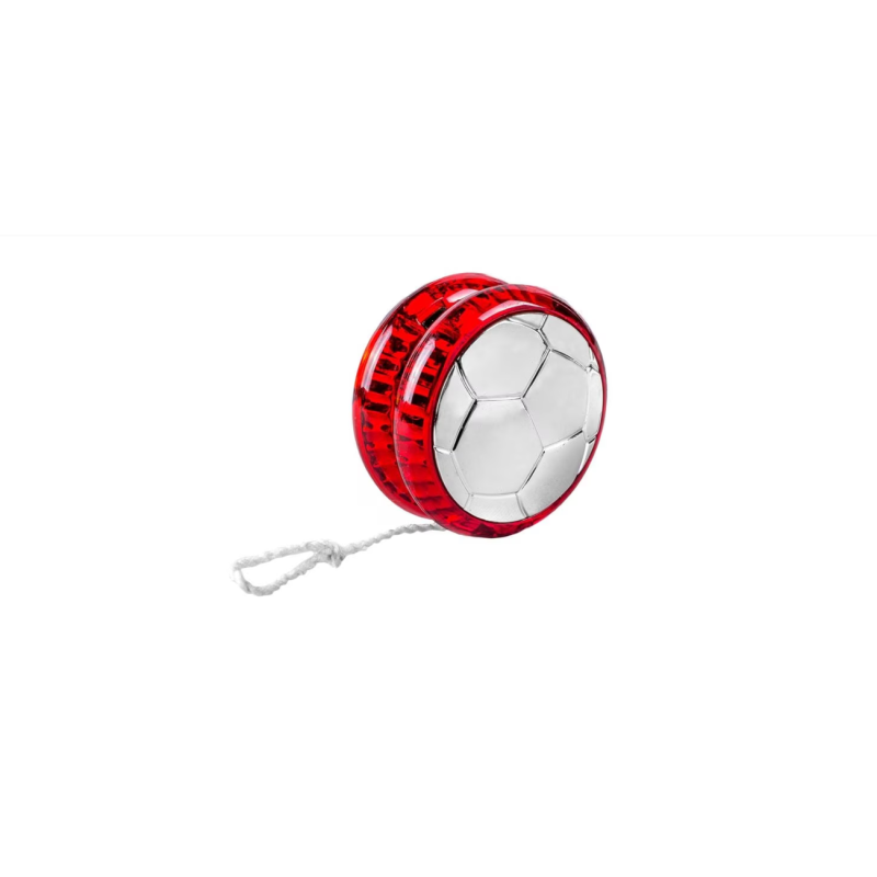 Yo-Yo Interactiv Rosu, cu Lumini LED, Model Fotbal