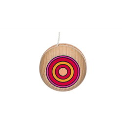 Yo-Yo din Lemn, Cercuri Colorate, 5x3.5cm