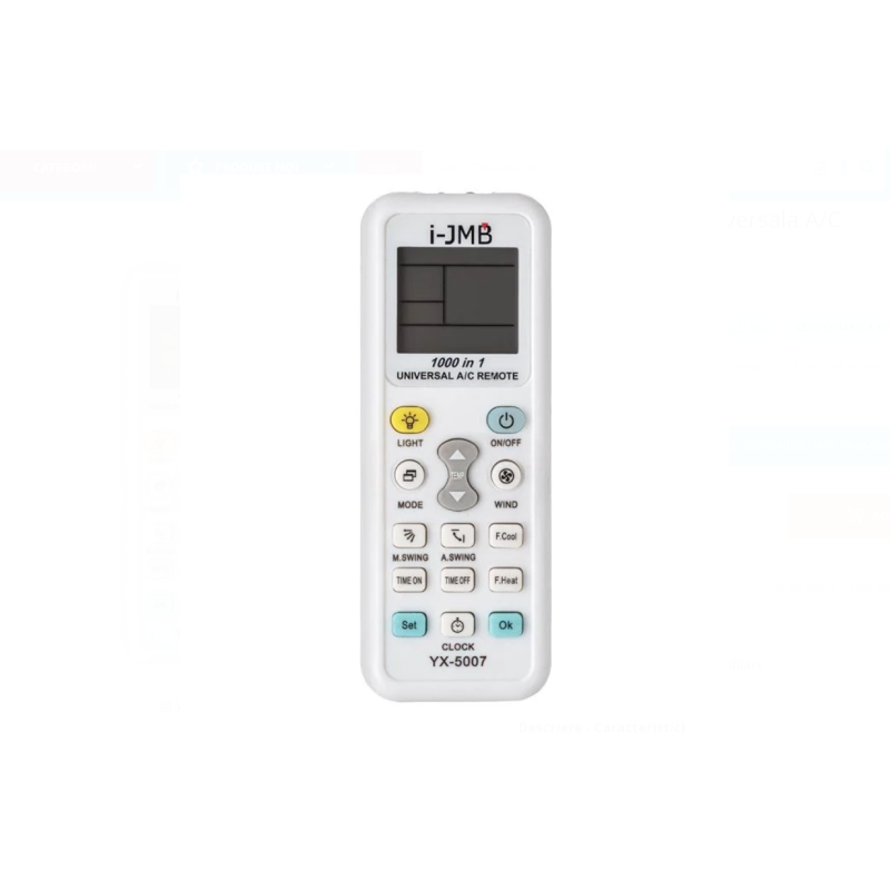 Telecomanda Universala A/C, 1000 in 1, Compatibila Multi Brand