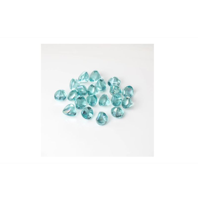 Pietre decorative din sticla turcoaz, 340g