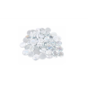 Pietre Decorative din Sticla, Albe Perlat Transparente, 340 g