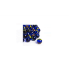 Set Bile de Sticla Albastre 15mm, 50 Bucati, Joc Clasic Marbles